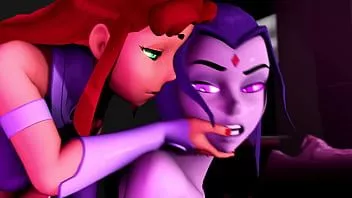 Afspelen Raven probeert de grote lul van starfire